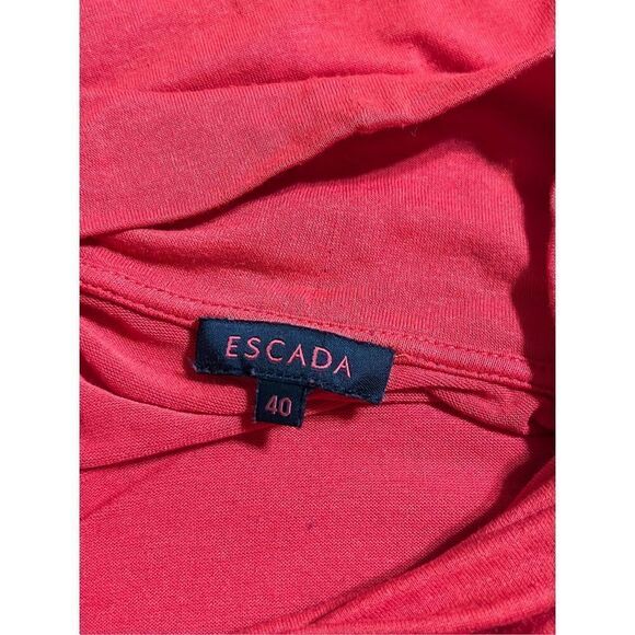 Escada Long Sleeve Orange Cowl Neck Knit Blouse Size Medium 40 - Picture 4 of 4